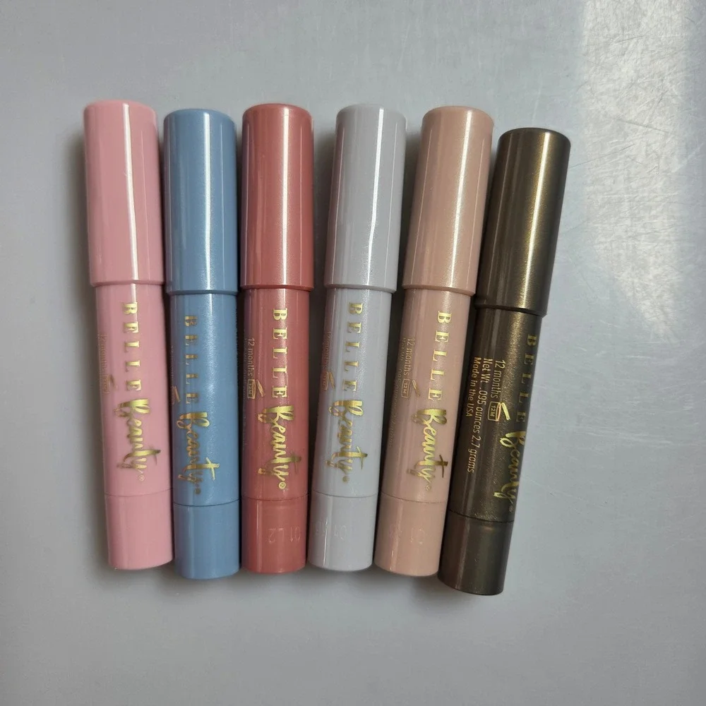Belle Beauty So Shady Long Wear Shadow Stick 6 Piece Set Sky Blue Pink Green Tea
